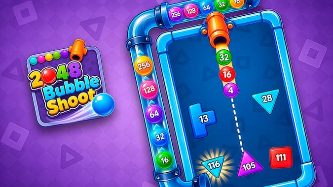 Bubble Shoot 2048 - How To Play